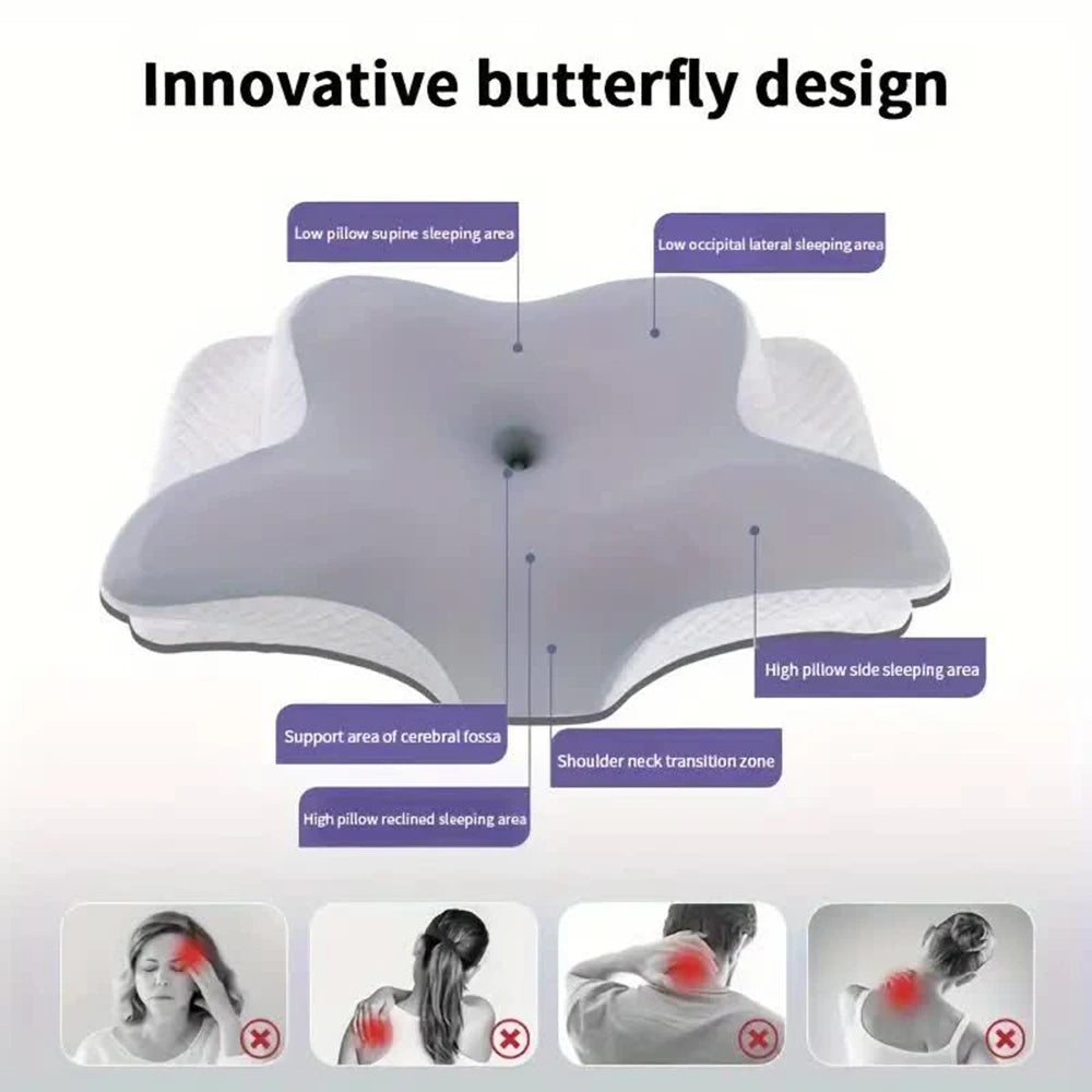 Butterfly Contour Memory Foam Sleep Pillow