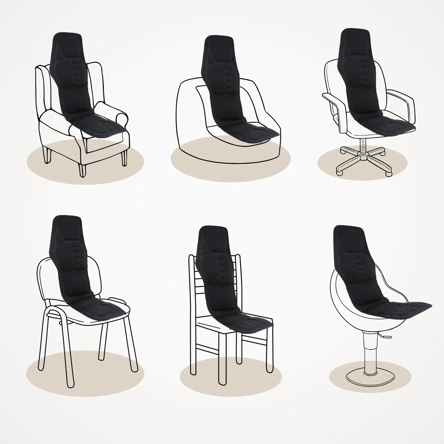 Full Body Massage Cushion with Heat for Home, Office & Car