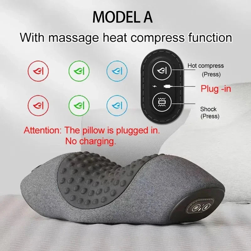 Electric Neck Heating & Vibration Cervical Support Pillow