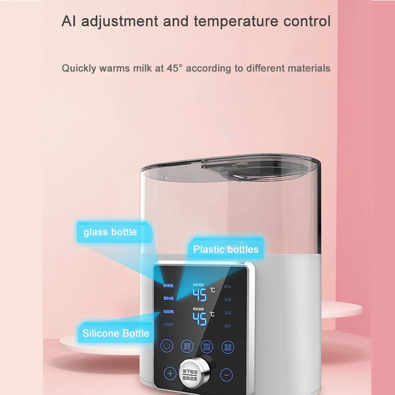 WarmNest
8-in-1 Smart Baby Bottle Warmer & Sterilizer for 2 Bottles