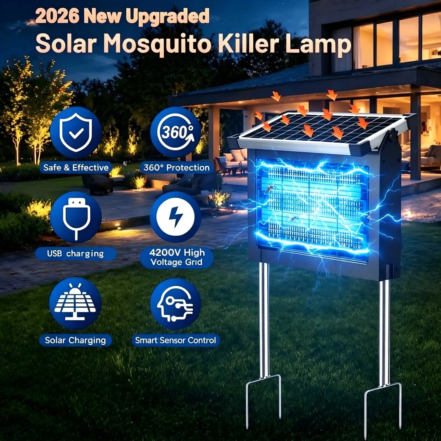 Bug Shield Solar
4500V Solar Mosquito & Bug Zapper
