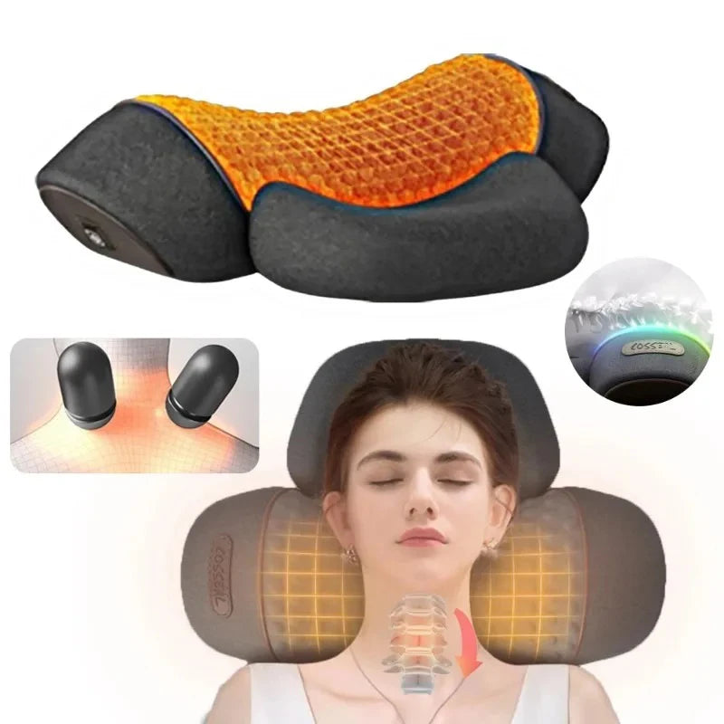 Electric Neck Heating & Vibration Cervical Support Pillow