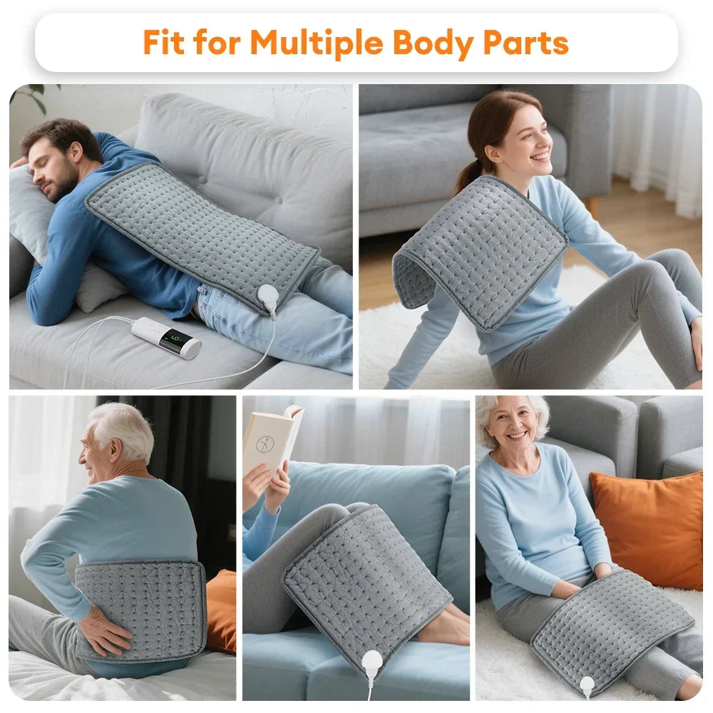 Electric Heating Pad for Back, Neck & Shoulders (30×60 cm)