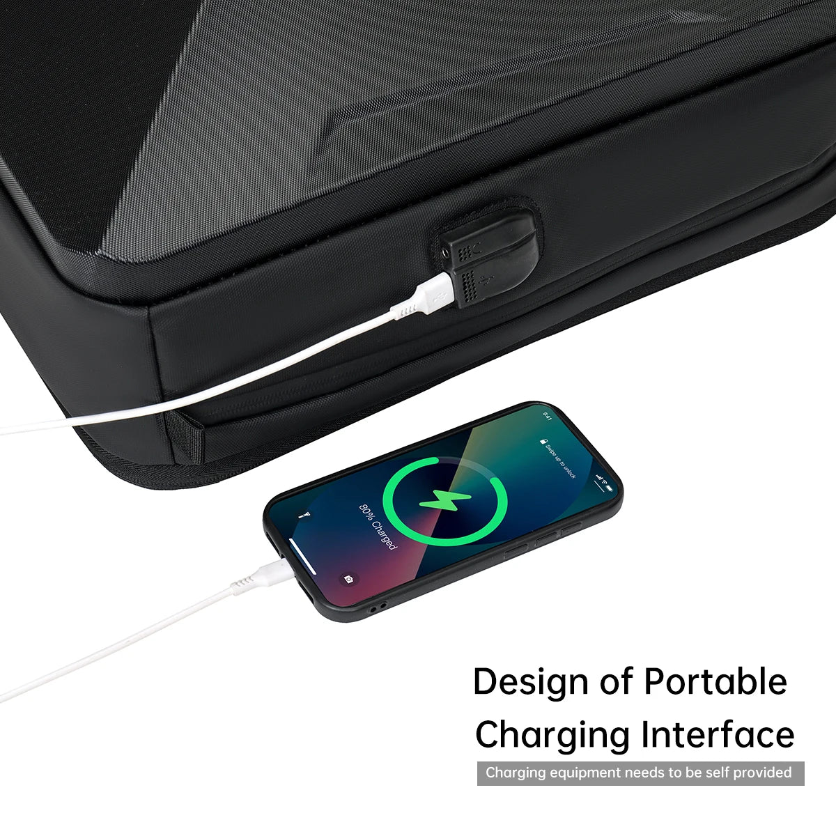 Waterproof Shell Anti-Theft Laptop Backpack with USB Charging Port