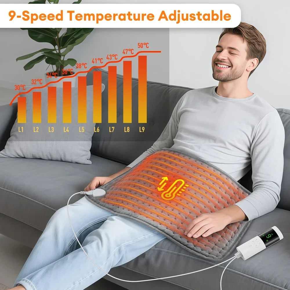 Electric Heating Pad for Back, Neck & Shoulders (30×60 cm)