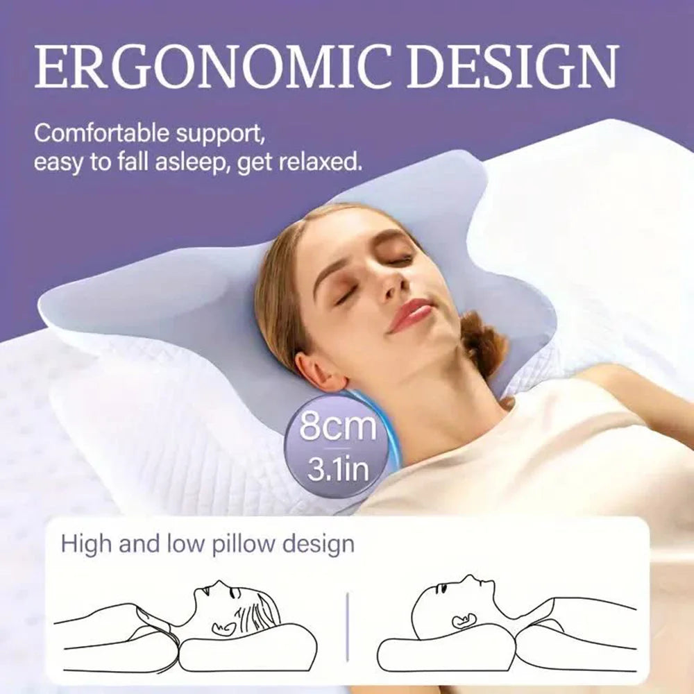 Butterfly Contour Memory Foam Sleep Pillow