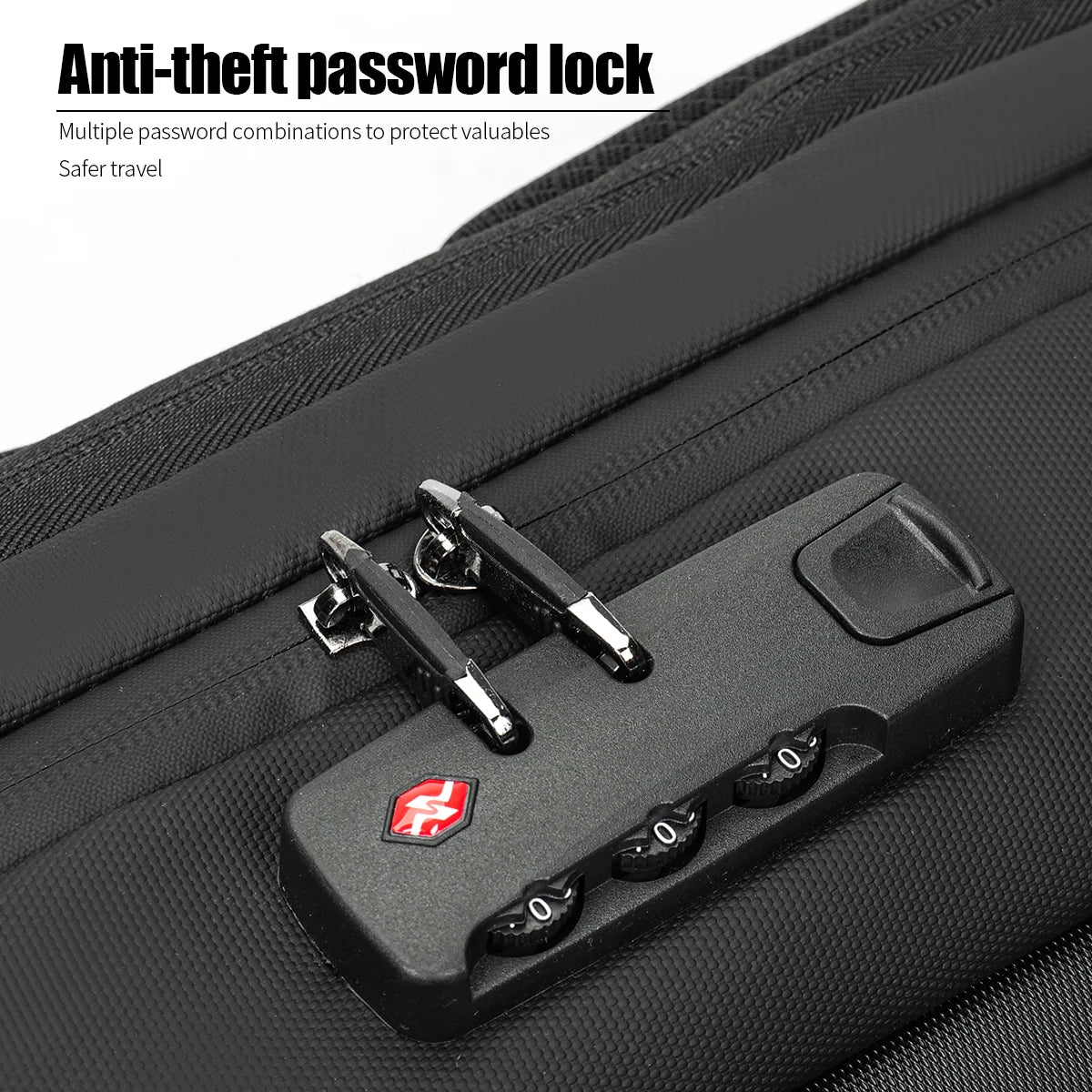 Waterproof Shell Anti-Theft Laptop Backpack with USB Charging Port