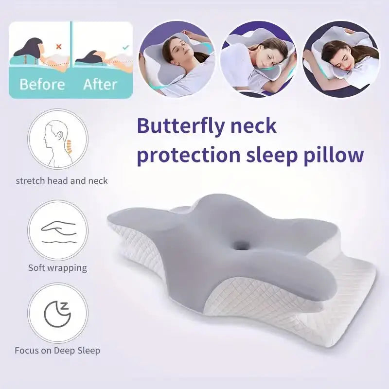 Butterfly Contour Memory Foam Sleep Pillow