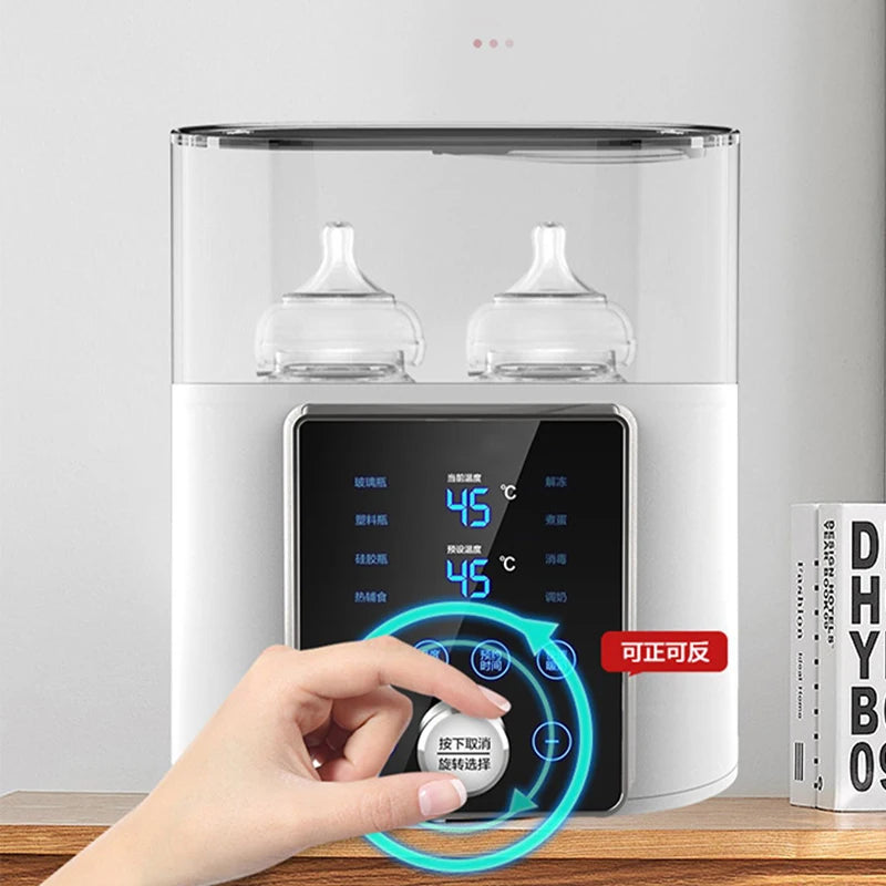 WarmNest
8-in-1 Smart Baby Bottle Warmer & Sterilizer for 2 Bottles
