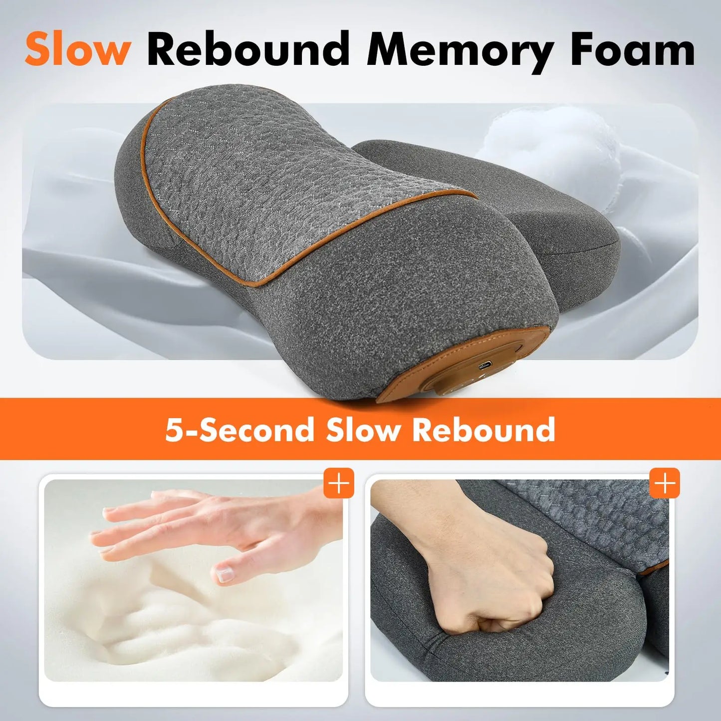 Electric Neck Heating & Vibration Cervical Support Pillow